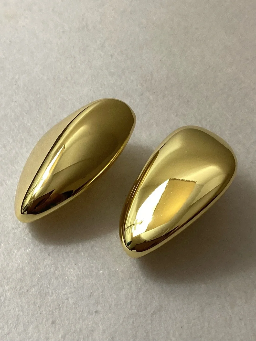 Michael Kors Brass Pebble Statement Earrings